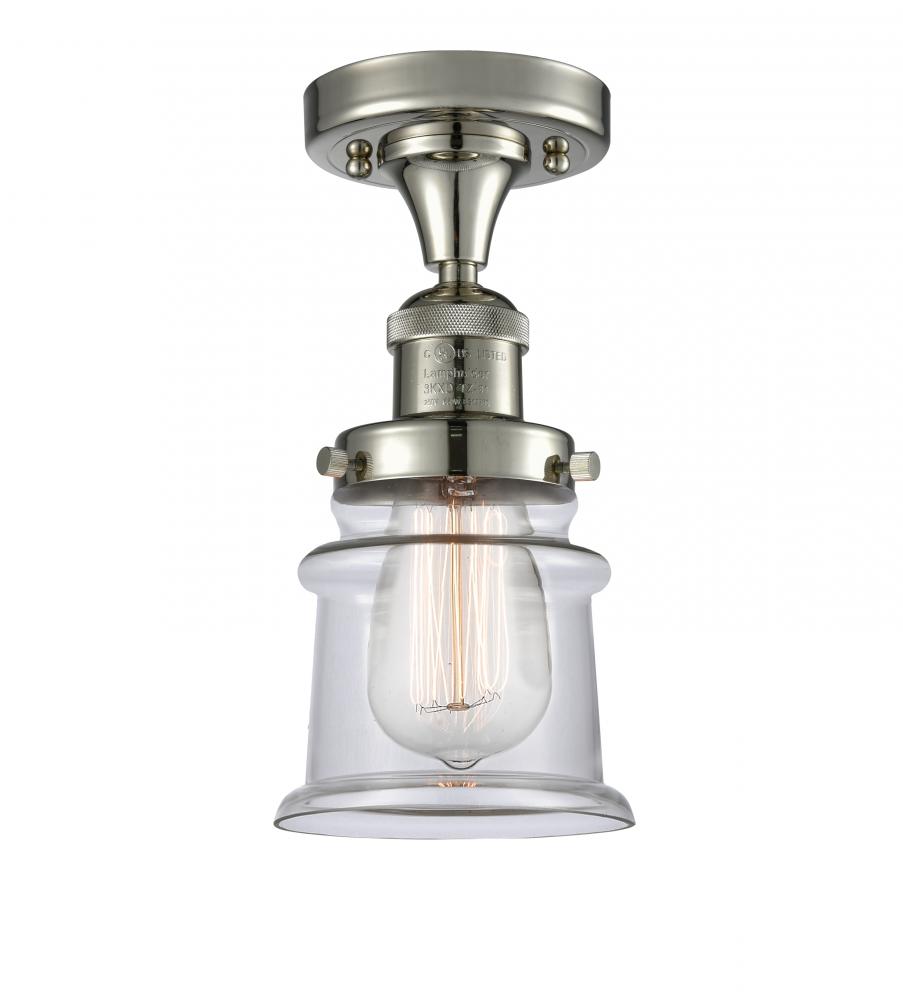 Canton - 1 Light - 6 inch - Polished Nickel - Semi-Flush Mount