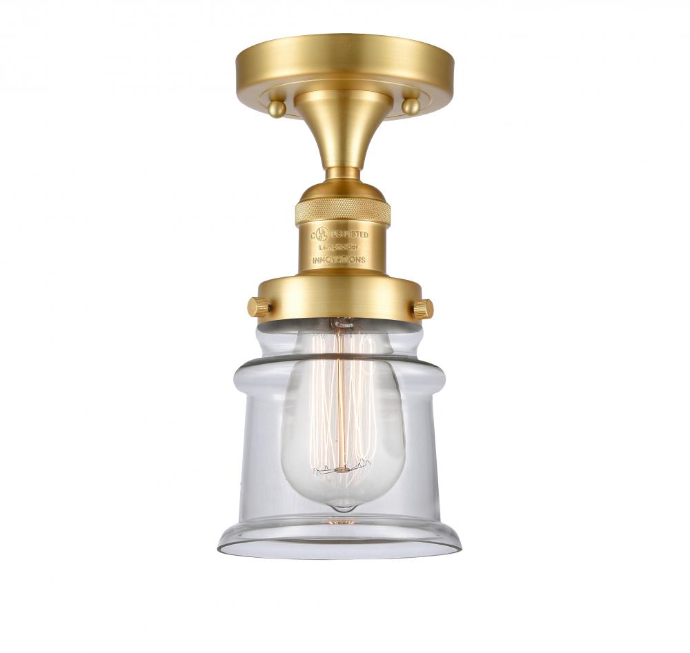 Canton - 1 Light - 6 inch - Satin Gold - Semi-Flush Mount