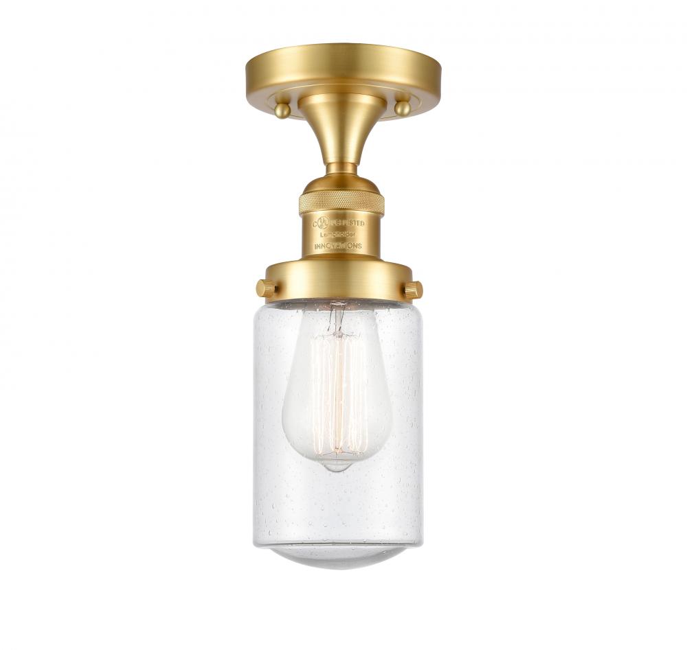 Dover - 1 Light - 5 inch - Satin Gold - Semi-Flush Mount