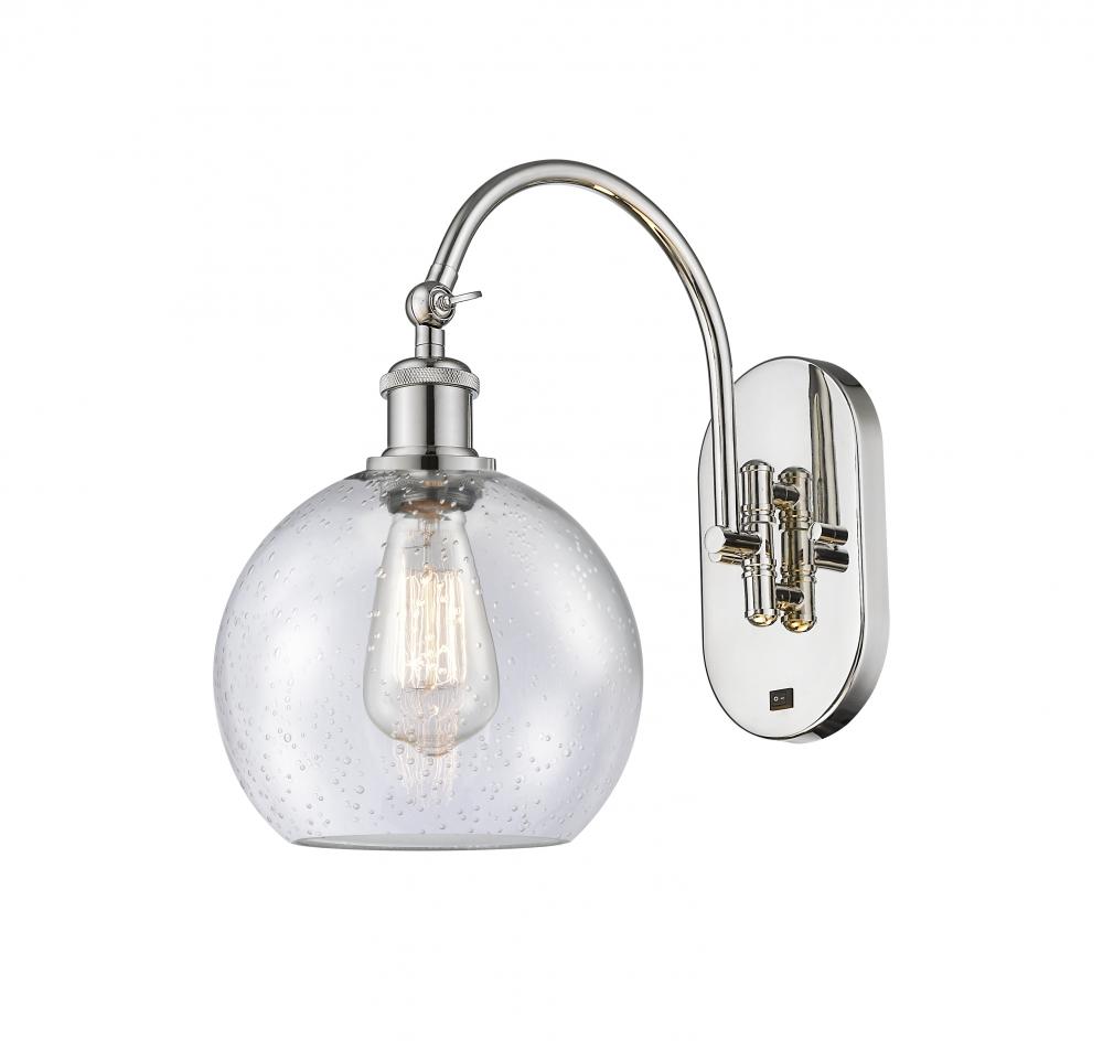 Athens - 1 Light - 8 inch - Polished Nickel - Sconce