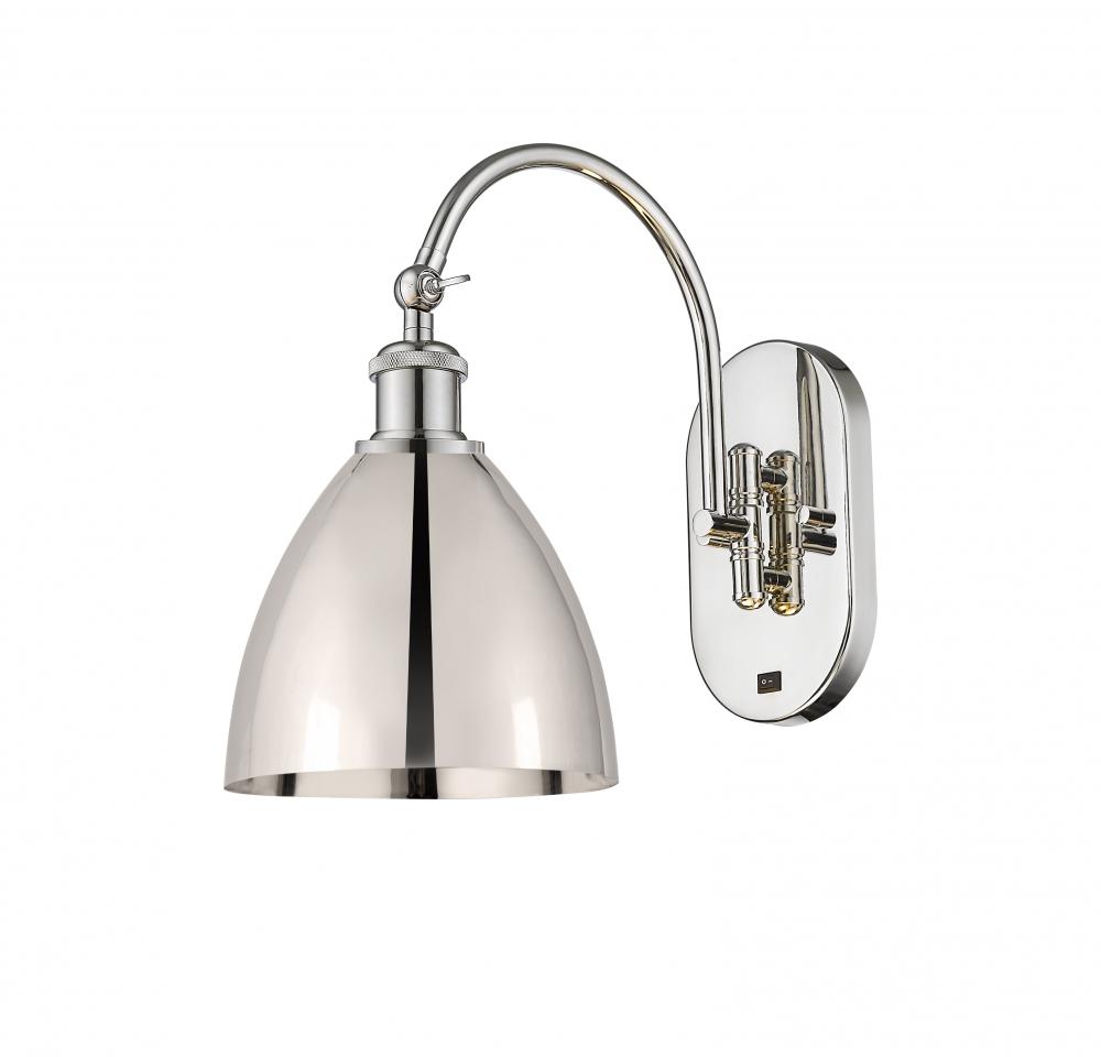 Bristol - 1 Light - 8 inch - Polished Nickel - Sconce