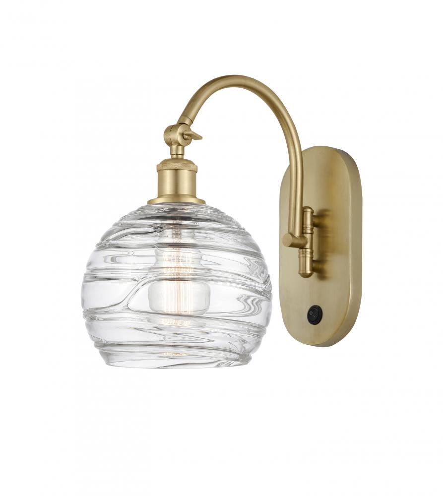 Athens Deco Swirl - 1 Light - 8 inch - Satin Gold - Sconce