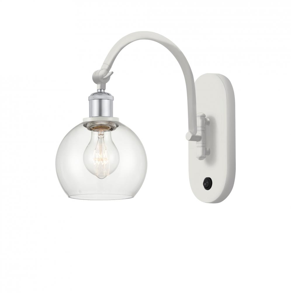 Athens - 1 Light - 6 inch - White Polished Chrome - Sconce