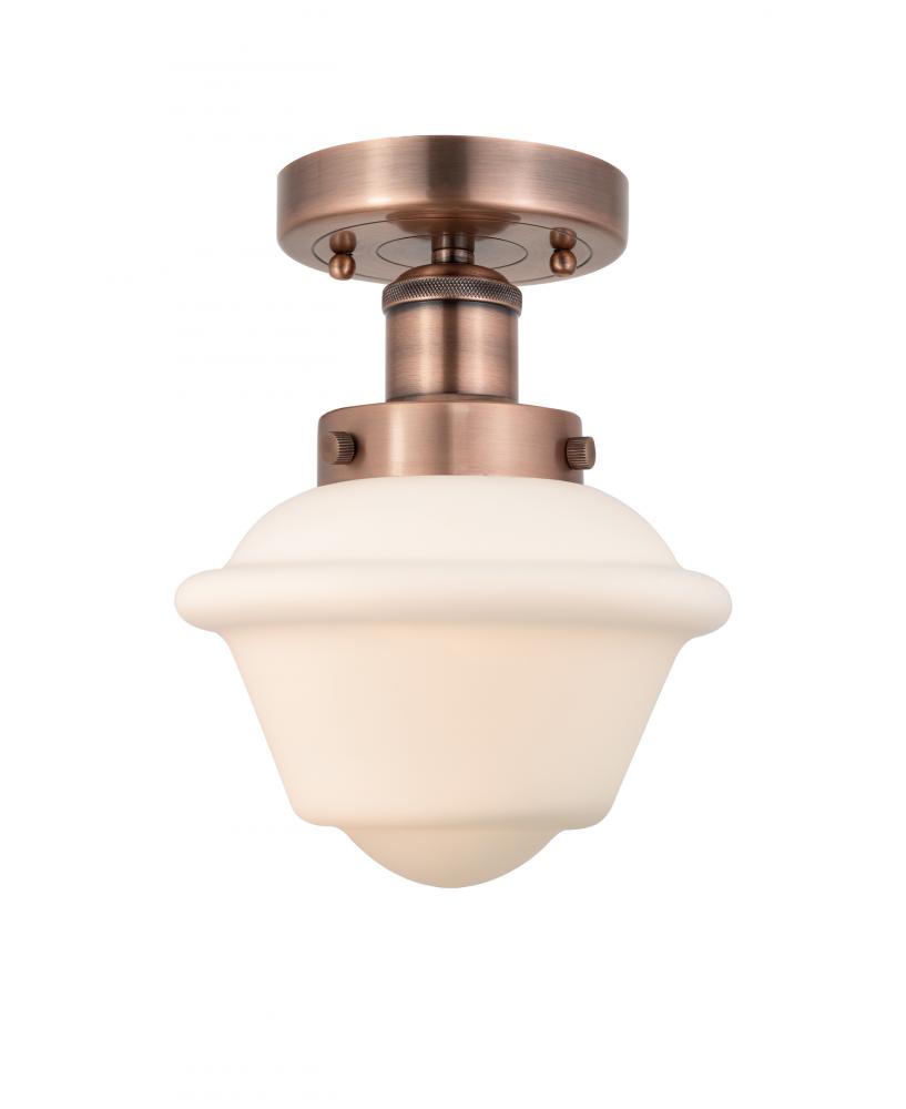 Oxford - 1 Light - 7 inch - Antique Copper - Semi-Flush Mount