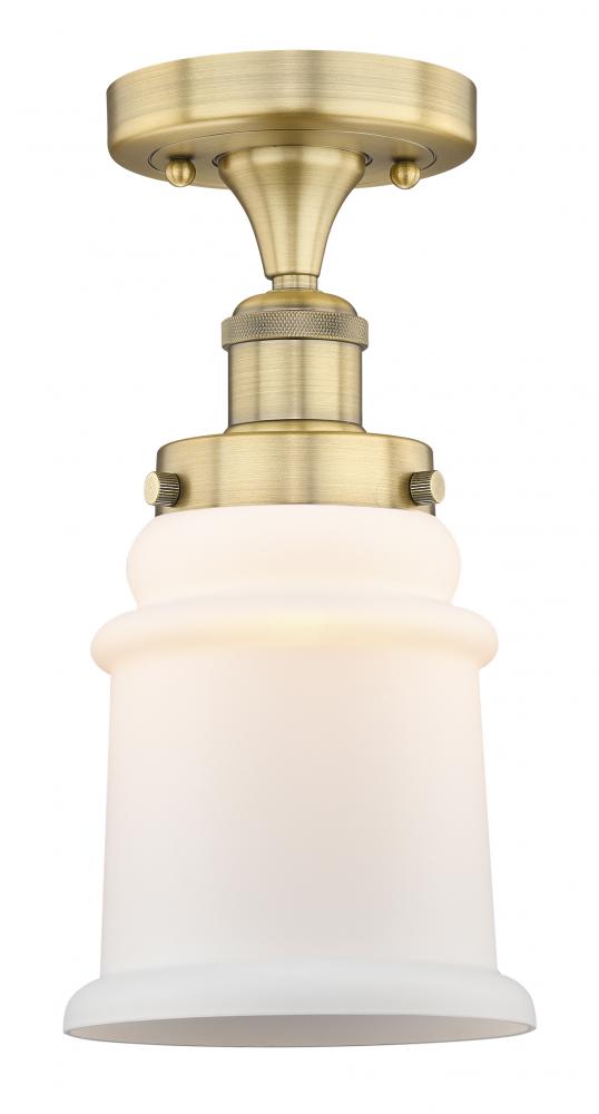 Canton - 1 Light - 6 inch - Brushed Brass - Semi-Flush Mount