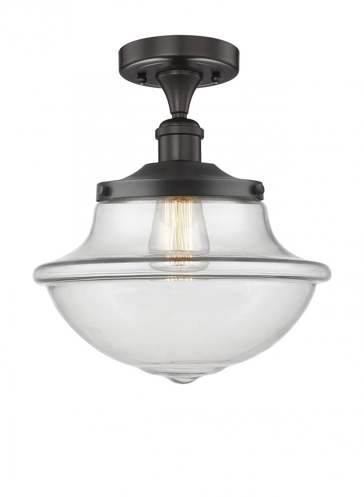 Oxford - 1 Light - 12 inch - Oil Rubbed Bronze - Semi-Flush Mount