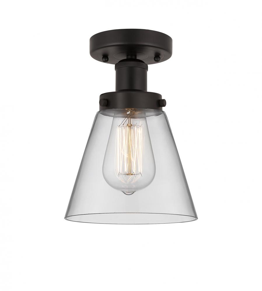 Cone - 1 Light - 6 inch - Oil Rubbed Bronze - Semi-Flush Mount