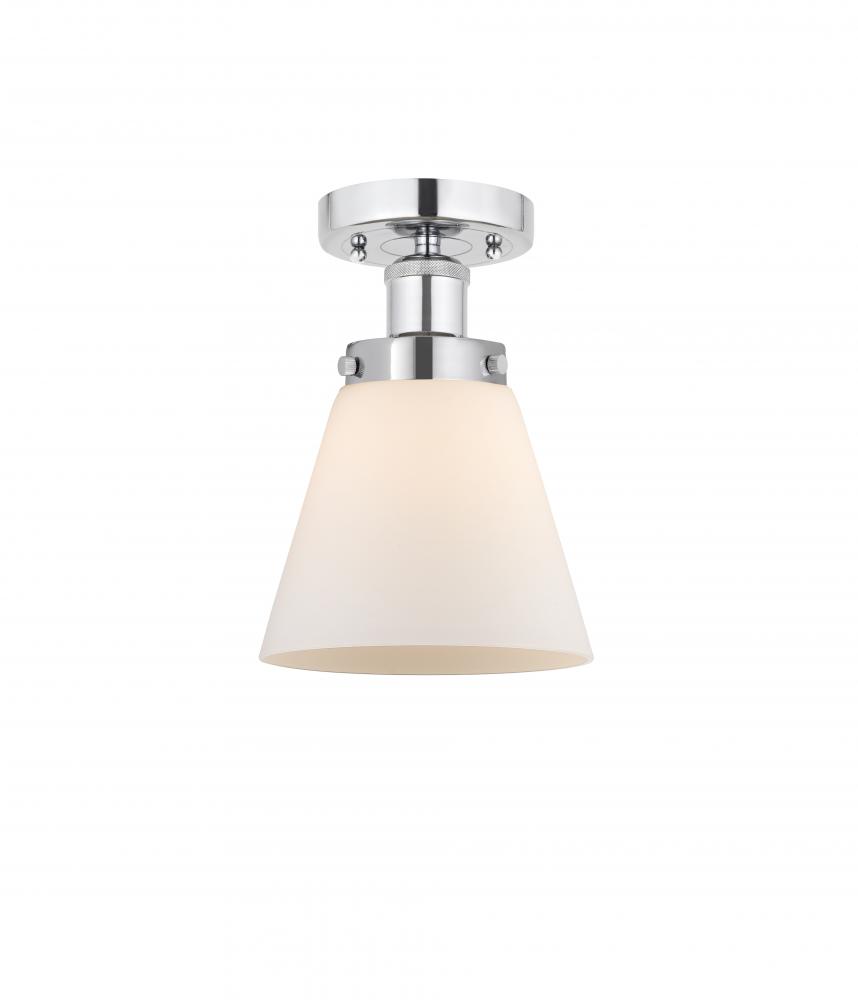 Cone - 1 Light - 6 inch - Polished Chrome - Semi-Flush Mount