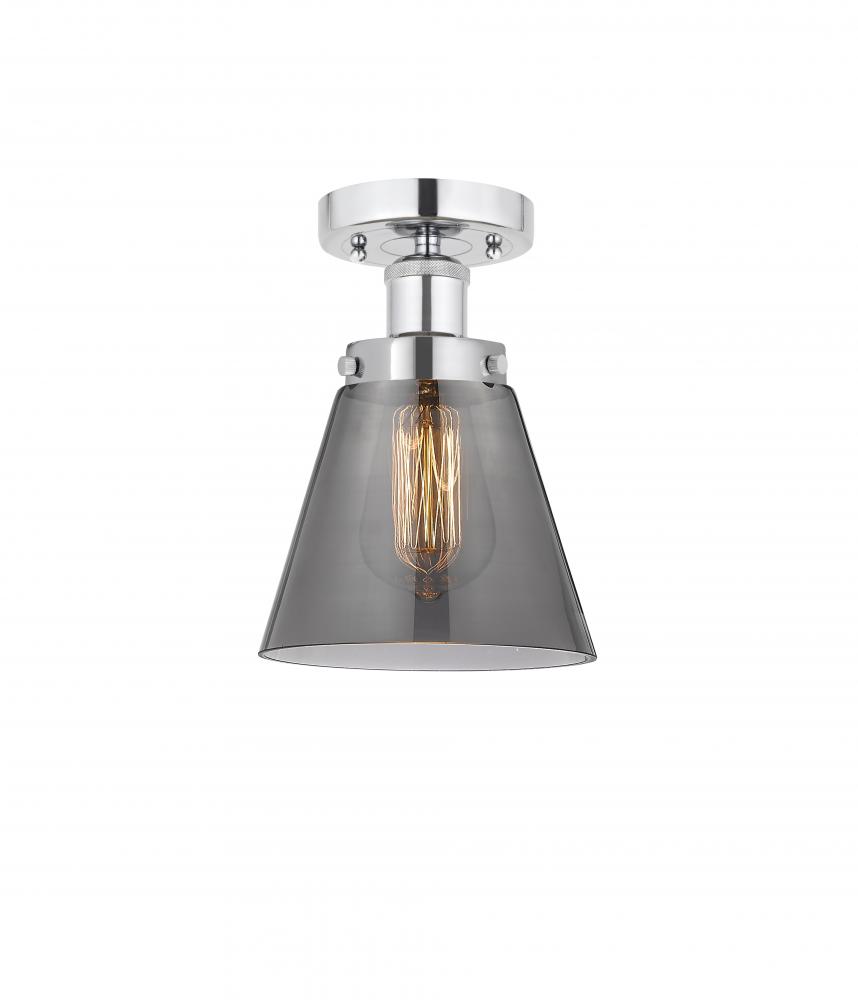 Cone - 1 Light - 6 inch - Polished Chrome - Semi-Flush Mount