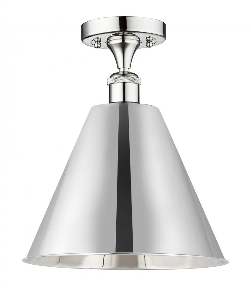 Berkshire - 1 Light - 12 inch - Polished Chrome - Semi-Flush Mount