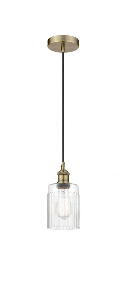 Hadley - 1 Light - 5 inch - Antique Brass - Cord hung - Mini Pendant