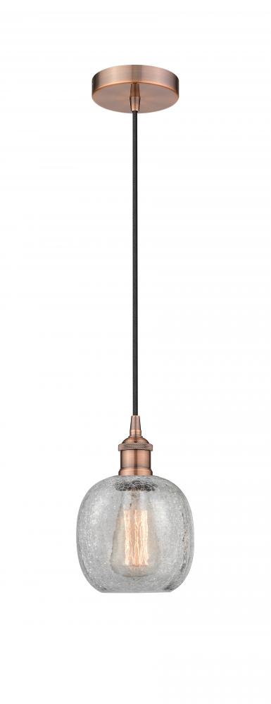 Belfast - 1 Light - 6 inch - Antique Copper - Cord hung - Mini Pendant