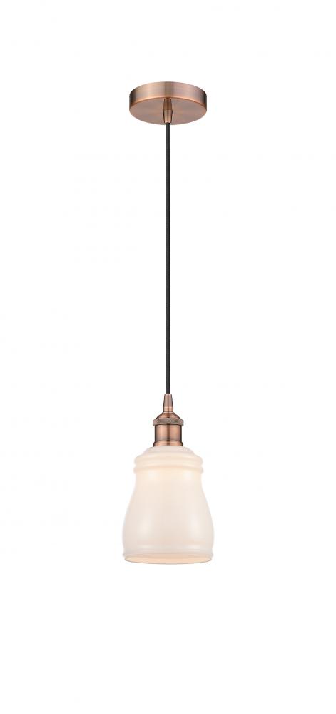 Ellery - 1 Light - 5 inch - Antique Copper - Cord hung - Mini Pendant