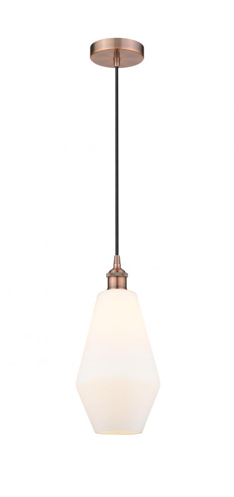 Cindyrella - 1 Light - 7 inch - Antique Copper - Cord hung - Mini Pendant