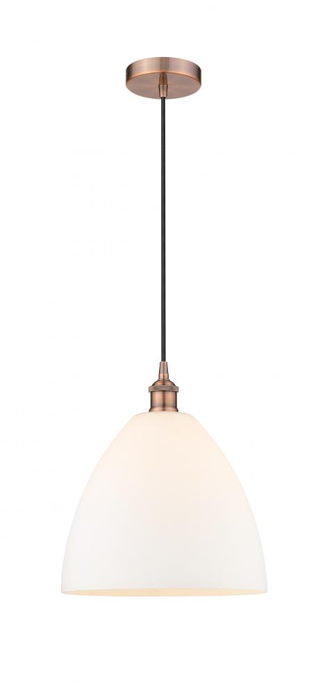 Bristol - 1 Light - 12 inch - Antique Copper - Cord hung - Mini Pendant