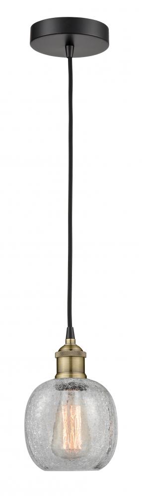 Belfast - 1 Light - 6 inch - Black Antique Brass - Cord hung - Mini Pendant