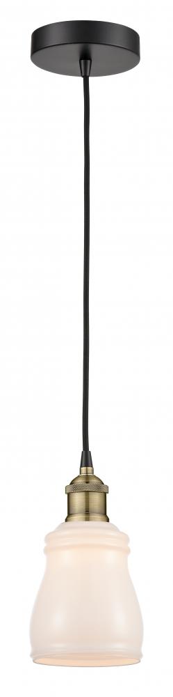 Ellery - 1 Light - 5 inch - Black Antique Brass - Cord hung - Mini Pendant