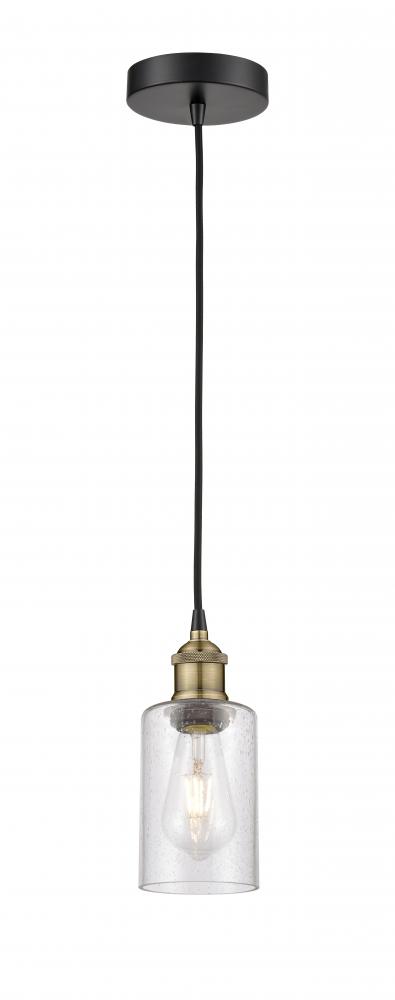 Clymer - 1 Light - 4 inch - Black Antique Brass - Cord hung - Mini Pendant