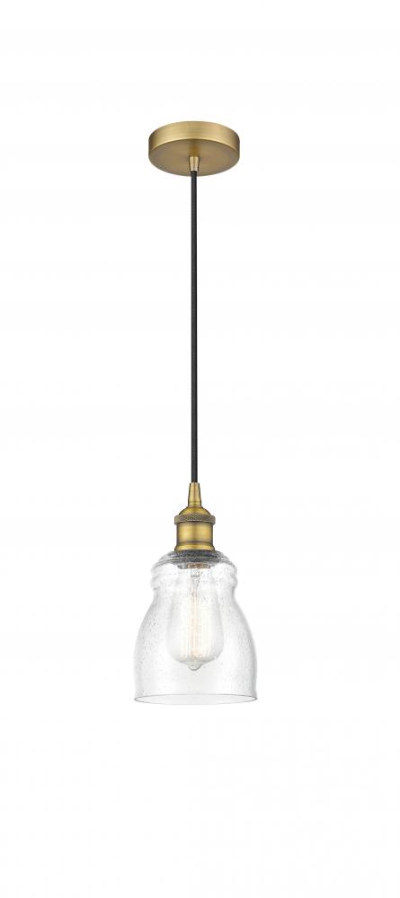 Ellery - 1 Light - 5 inch - Brushed Brass - Cord hung - Mini Pendant