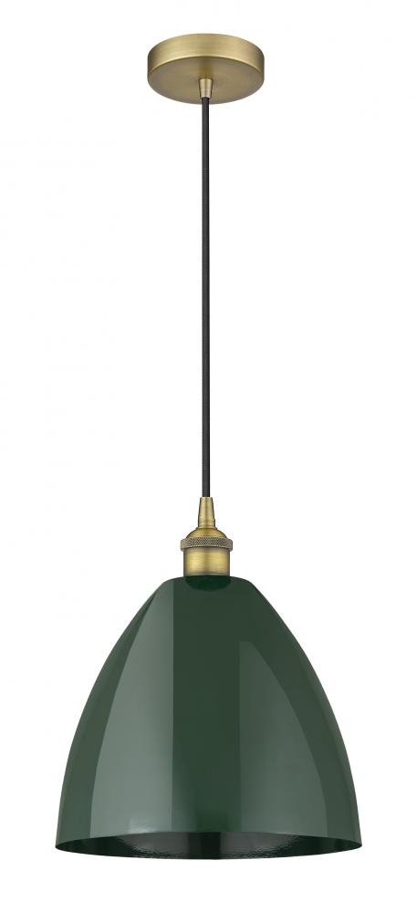 Plymouth - 1 Light - 12 inch - Brushed Brass - Cord hung - Mini Pendant