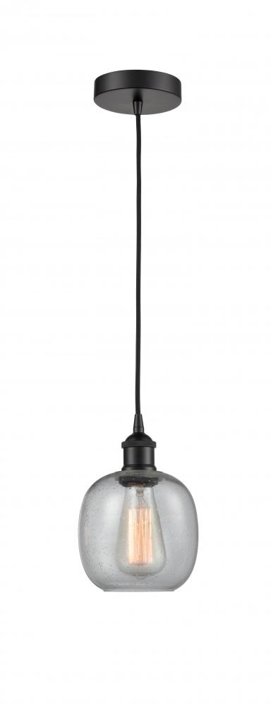 Belfast - 1 Light - 6 inch - Matte Black - Cord hung - Mini Pendant
