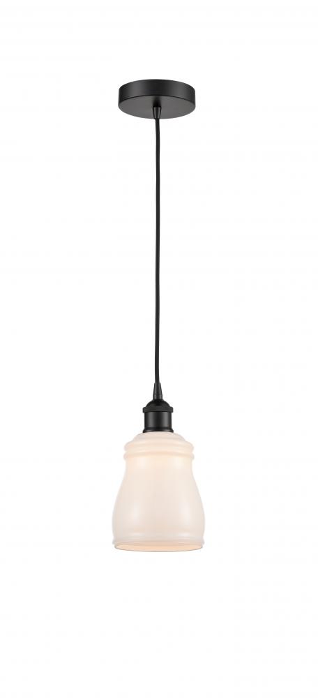 Ellery - 1 Light - 5 inch - Matte Black - Cord hung - Mini Pendant