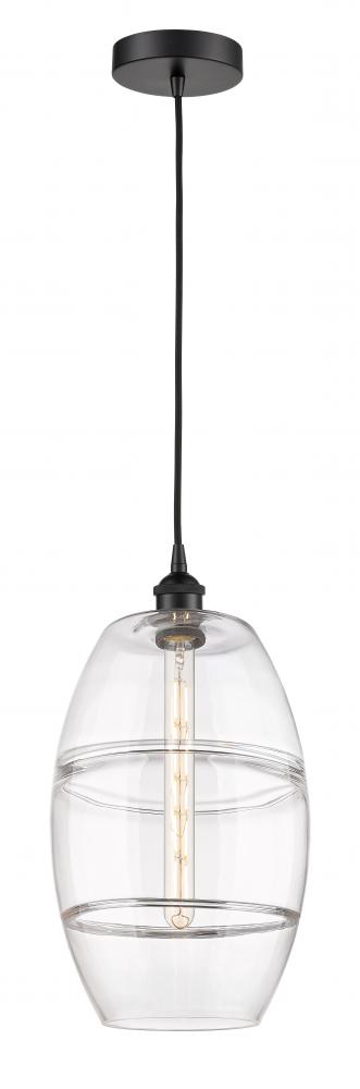 Vaz - 1 Light - 10 inch - Matte Black - Cord hung - Mini Pendant