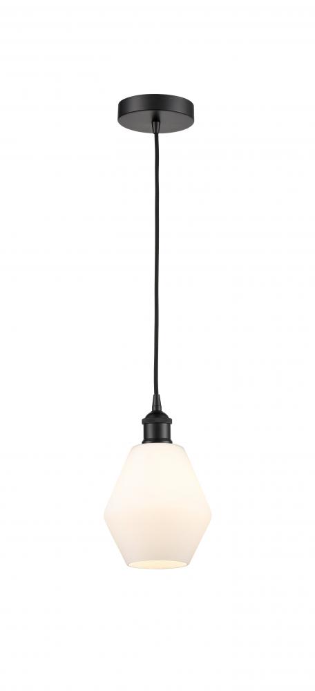 Cindyrella - 1 Light - 6 inch - Matte Black - Cord hung - Mini Pendant