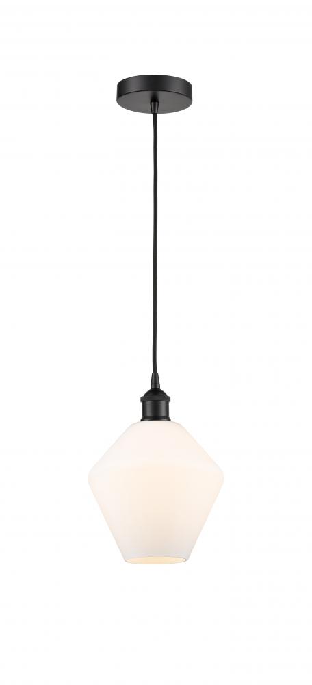 Cindyrella - 1 Light - 8 inch - Matte Black - Cord hung - Mini Pendant