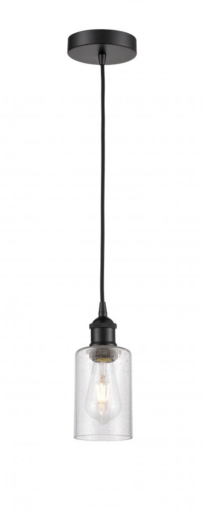 Clymer - 1 Light - 4 inch - Matte Black - Cord hung - Mini Pendant