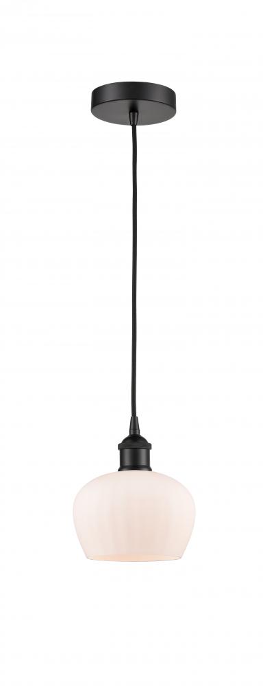 Fenton - 1 Light - 7 inch - Matte Black - Cord hung - Mini Pendant