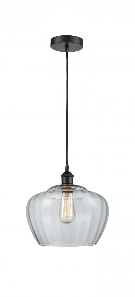 Fenton - 1 Light - 11 inch - Matte Black - Cord hung - Mini Pendant