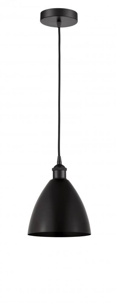 Bristol - 1 Light - 8 inch - Matte Black - Cord hung - Mini Pendant