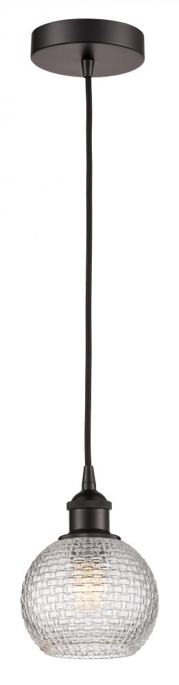 Athens - 1 Light - 6 inch - Oil Rubbed Bronze - Cord hung - Mini Pendant