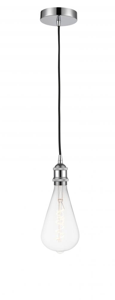 Edison - 1 Light - 6 inch - Polished Chrome - Cord hung - Mini Pendant