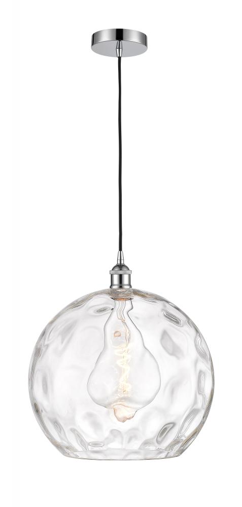Athens Water Glass - 1 Light - 13 inch - Polished Chrome - Cord hung - Pendant