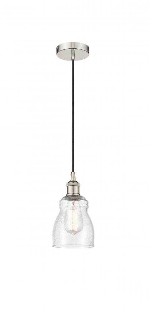 Ellery - 1 Light - 5 inch - Polished Nickel - Cord hung - Mini Pendant