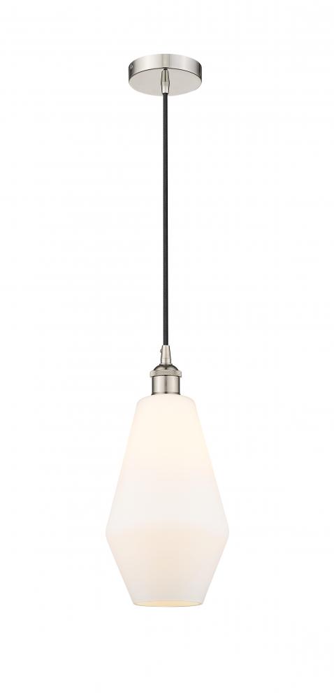 Cindyrella - 1 Light - 7 inch - Polished Nickel - Cord hung - Mini Pendant