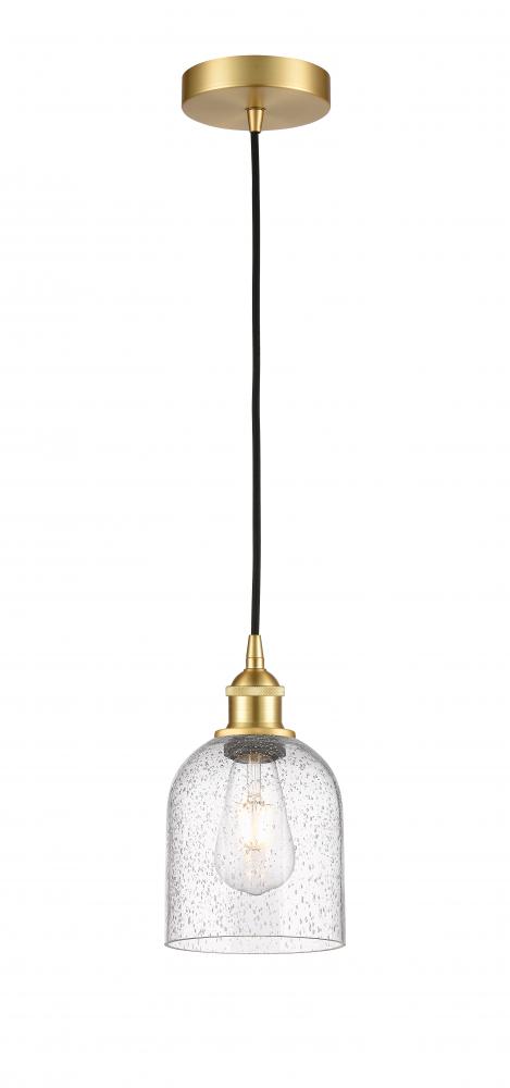 Bella - 1 Light - 6 inch - Satin Gold - Cord hung - Mini Pendant