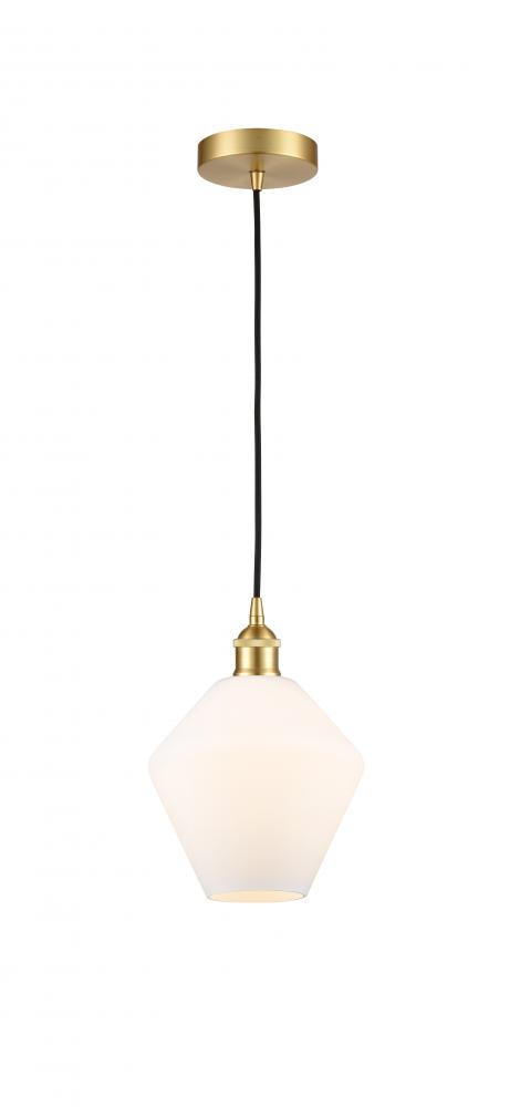 Cindyrella - 1 Light - 8 inch - Satin Gold - Cord hung - Mini Pendant