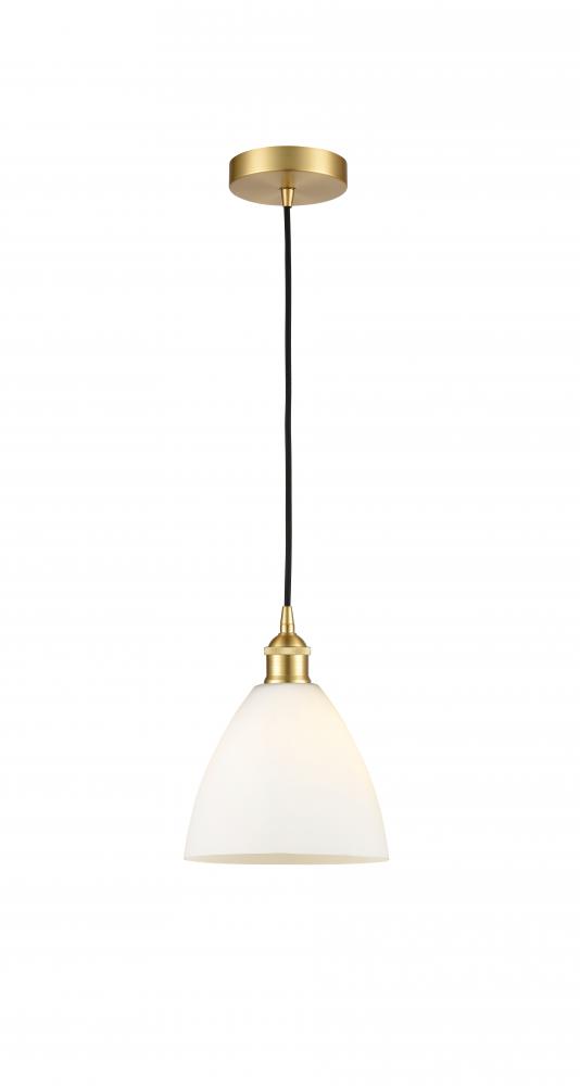 Bristol - 1 Light - 8 inch - Satin Gold - Cord hung - Mini Pendant