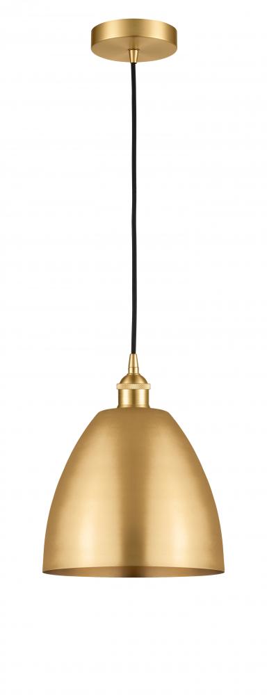 Bristol - 1 Light - 9 inch - Satin Gold - Cord hung - Mini Pendant
