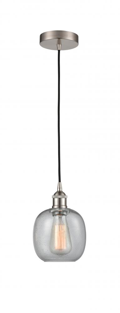 Belfast - 1 Light - 6 inch - Brushed Satin Nickel - Cord hung - Mini Pendant
