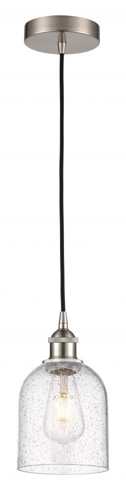 Bella - 1 Light - 6 inch - Brushed Satin Nickel - Cord hung - Mini Pendant