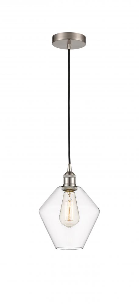 Cindyrella - 1 Light - 8 inch - Brushed Satin Nickel - Cord hung - Mini Pendant