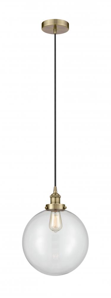 Beacon - 1 Light - 12 inch - Antique Brass - Cord hung - Mini Pendant