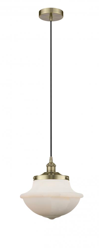 Oxford - 1 Light - 12 inch - Antique Brass - Mini Pendant