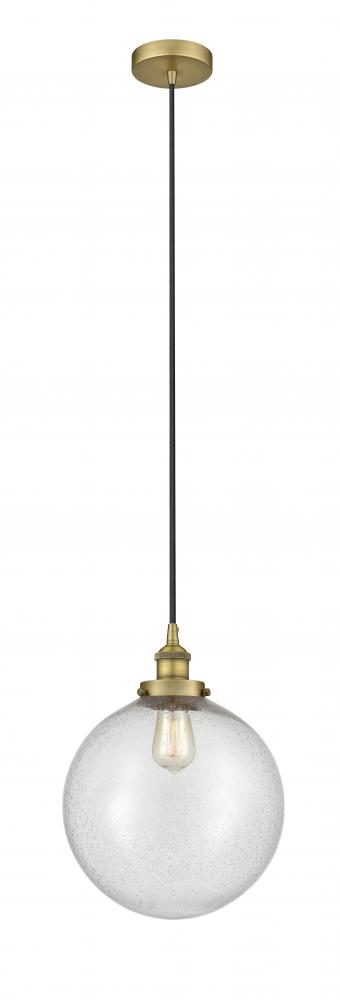 Beacon - 1 Light - 12 inch - Brushed Brass - Cord hung - Mini Pendant