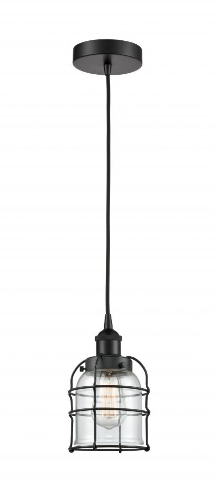 Bell Cage - 1 Light - 6 inch - Matte Black - Multi Pendant