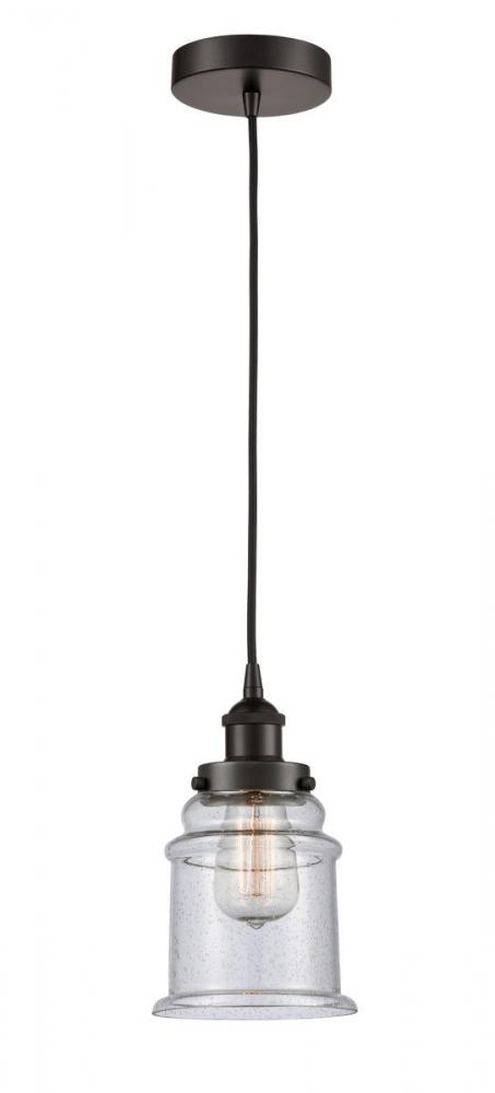 Canton - 1 Light - 6 inch - Oil Rubbed Bronze - Cord hung - Mini Pendant